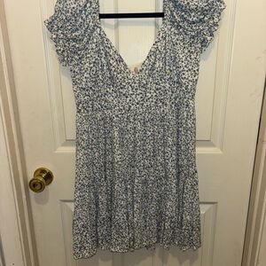 Altar'd State Blue and White Floral Dress